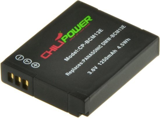 ChiliPower DMW-BCM13E accu voor Panasonic - 1250mAh DMW-BCM13E accu voor Panasonic - 1250mAh