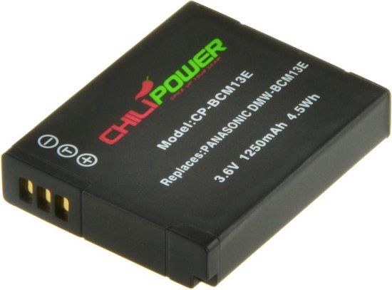 ChiliPower DMW-BCM13E Accu voor Panasonic - 1250mAh - Spiegelreflexcamera