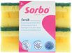Sorbo XL Schuurspons Hard - Spons 2 Stuks - Schoonmaakspons voor Hardnekkig Vuil, Vet en Afwas