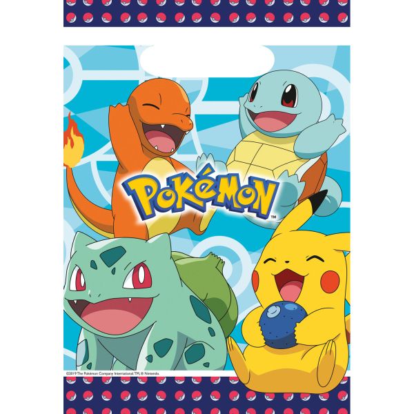 Partywinkel 9904824 - Pokémon Cadeauzakjes - Set van 8 - Kunststof