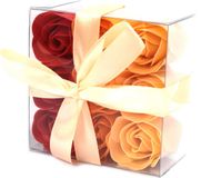 Ancient Wisdom Zeep Bloemen Peach Roses 9 stuks Cadeauverpakking