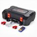 VEVOR 12V Elektrische Lier, Mobiele Lier met een Hefvermogen van 2721 kg en Afstandsbediening, Draagbare Motorlier met Synthetisch Touw, Touwgeleider, Sluitinghaak, Spanband en Draagtas, Elektrische Lier voor ATV, UTV en Offroadvoertuigen