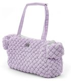 Record - Tas voor honden en katten Cloud met reliëf-look, hondentransportbox met gevoerde draaggreep voor comfort en afneembare bodem, paars, 37 x 19 x 26 cm