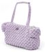Record - Tas voor honden en katten Cloud met reliëf-look, hondentransportbox met gevoerde draaggreep voor comfort en afneembare bodem, paars, 37 x 19 x 26 cm