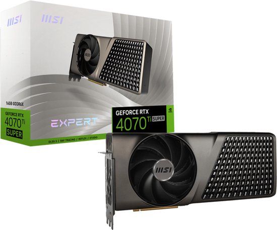 MSI GeForce RTX 4070 Ti SUPER 16G EXPERT - Videokaart - 16GB GDDR6X