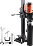 VEVOR Diamantboormachine Met Standaard, Maximale Diameter Diamantboormachine: 20 cm, Maximale Diepte 60 cm, 2500 W, 750 Tpm. Verbeterd Nat En Droog Boren.