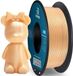 PLA Filament - Bobine de matériel d'impression 3D - Impression 3D - Matériau écologique - 1,75 mm 1 kg - Sable doré