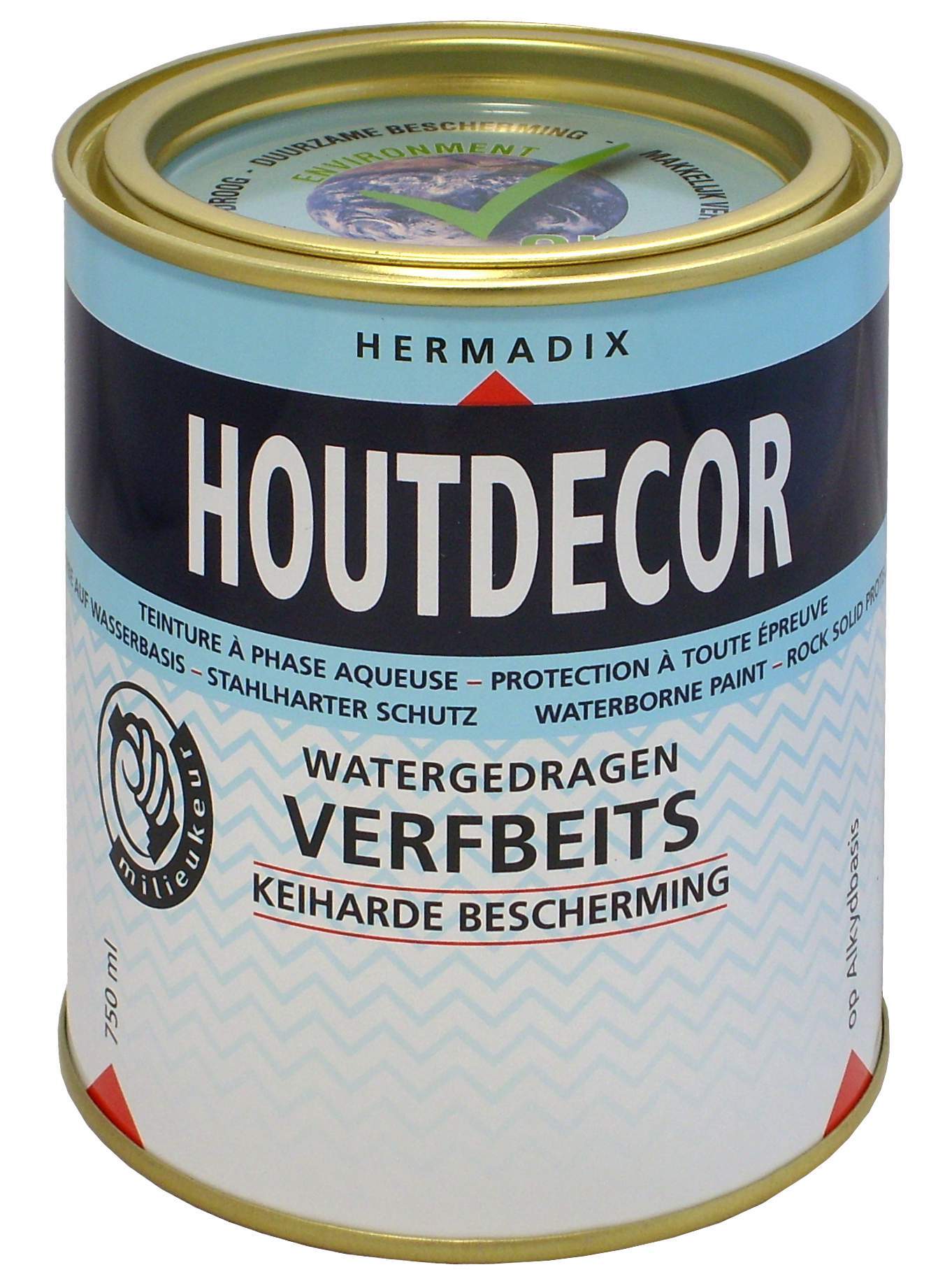 Hermadix Houtdecor Dekkende Beits - 0,75 liter - Gebroken Wit