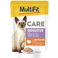 MultiFit Care Sensitive nat kattenvoer met kalkoen 96x85 g