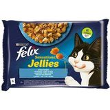 NESTLE Felix Sensations Mix - zalm, garnalen, zeevis met tomaat - nat kattenvoer - 4x85 g