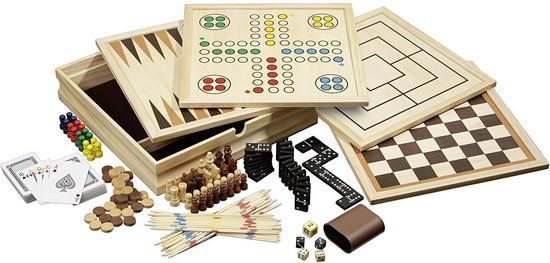 Philos Houten Spellen Verzameling 10 Medium - Bordspel - 4014156030985