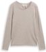 Tom Tailor Basic gebreide trui met ronde hals - Maat XL - dark clouds grey melange