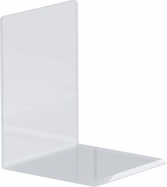 Maul Boekensteunen Acryl, 1 paar, 10 x 10 x 13 cm transparant