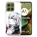 Cokitec Motorola G15 Manga Tokyo Ghoul Kaneki Wit Versterkte hoes