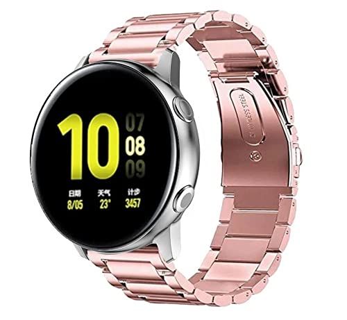 Strap-it stalen band - rosé pink - Geschikt voor Samsung Galaxy Watch Active & Samsung Galaxy Watch active 2