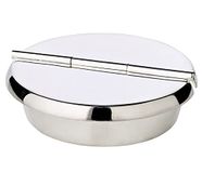 EDZARD Ashburn Opvouwbare asbak, zilverkleurig, diameter 10 cm