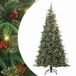 vidaXL Kunstkerstboom, inklapbaar, groen, 240 cm, gemaakt van PE en PVC