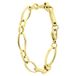 Lucardi Dames Plated armband Modeste - Staal - Armband - Cadeau - 21 cm - Goudkleurig