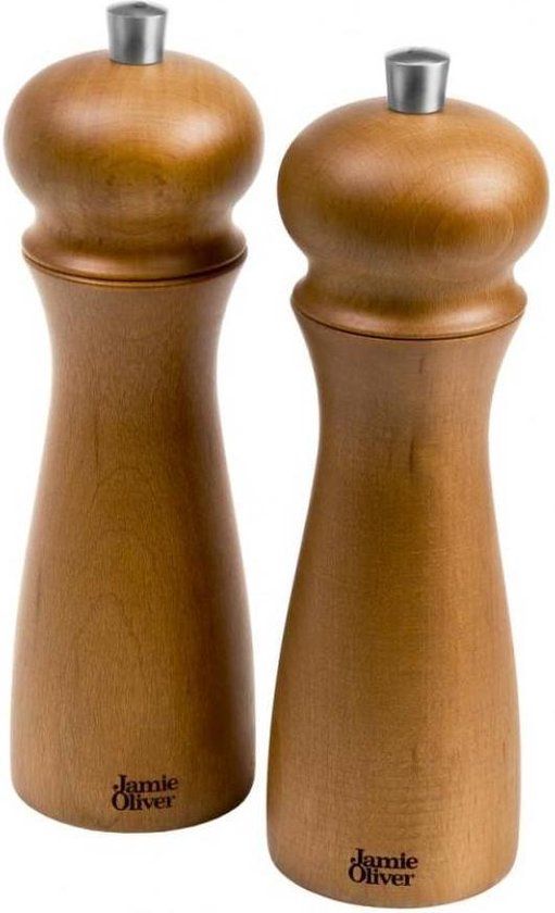 Jamie Oliver Peper- en zoutmolen set - Hout - Licht bruin