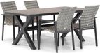Lifestyle Garden Furniture Upton/Forest 180 cm dining tuinset 5-delig