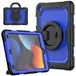 Amazon Brand hoes compatibel met iPad 10,2 inch, model 2021/2020/2019, volledig lichaam, schokbestendige bescherming met 360 graden draaibare standaard, handriem, schouderriem voor iPad 9/8/7, blauw 2