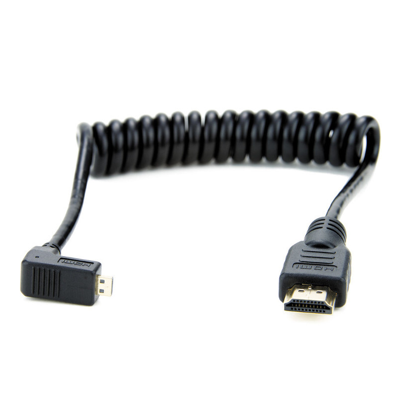 Atomos HDMI - Micro HDMI 30-45cm Coiled Right Angle