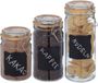 Relaxdays voorraadpotten keuken - glazen opbergpoten - set van 3 - bewaarpotten deksel