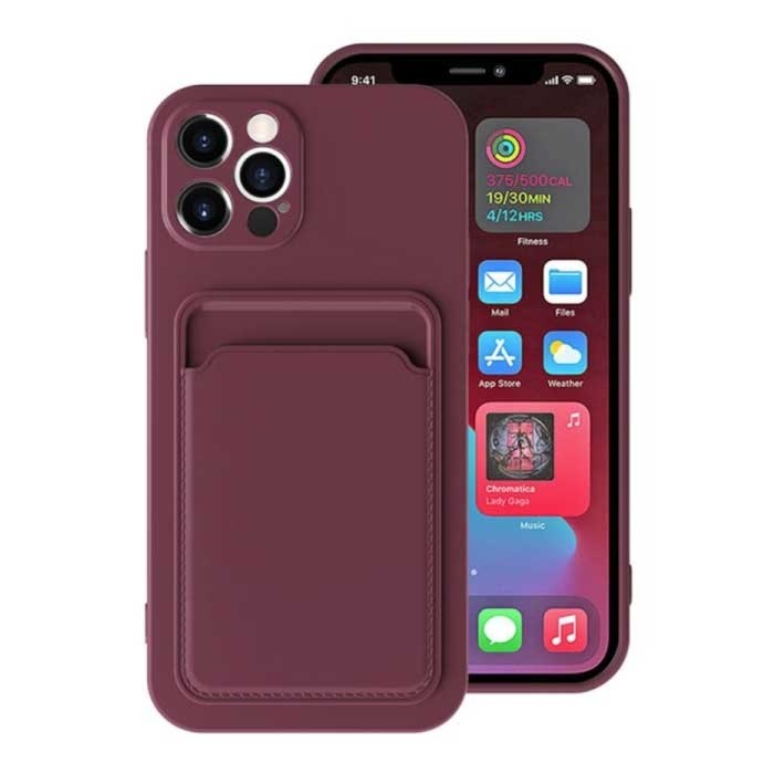 XDAG XDAG iPhone XS Kaarthouder Hoesje - Wallet Card Slot Cover Bruin