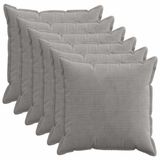 vidaXL - Kussensloop - 6 stuks - Lichtgrijs - 65 x 65 cm