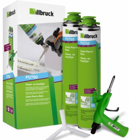 Illbruck PU700 Steen en Houtlijm Startersset - 880 ml