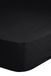 Muller Textiles 0270.04.56 Hoeslaken Effen Kleur - 1 Persoons 100x200 cm - Zwart - 100% Katoen Renforce