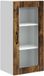 vidaXL Wandglas cabinet porto gerookt eiken 40 x 31 x 80 cm