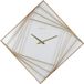 NeXtime Turning Square Wandklok Metaal Goud/Wit 85 x 85 cm