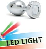 Rimba - RVS Buttplug Met LED-Verlichting Pisa - Zilver