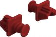 Delock RJ45 (m) afsluitcovers voor RJ45 (v) poorten met ronde greep - 10 stuks / rood