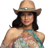 Boland Hoed cowboy Festival Bruin - 59 cm - Volwassenen - Unisex