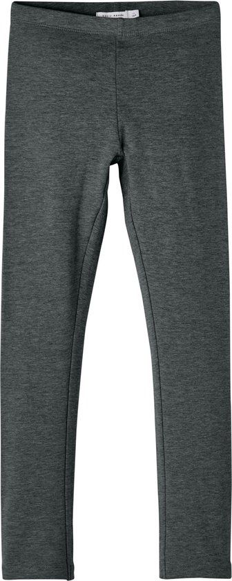 NAME IT - NKFDAVINA SOLID SWE LEGGING BRU N NOOS - Meisjes - Leggings - Dark Grey Melange - Katoen/Elastaan - Maat 146
