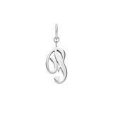 Lucardi Dames Stainless steel bedel letter - Hanger - Staal - Zilverkleurig