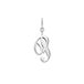 Lucardi Dames Stainless steel bedel letter - Hanger - Staal - Zilverkleurig