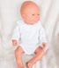 Babidu Romper 1117 Wit Lange Mouw Royale Ruchekraag Katoen Unisex Baby Maat 92