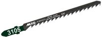 MPS Sägen GmbH CV lame de scie sauteuse affûtée en croix et trempée GL 100 mm VL 75 mm ZT 4,0 mm 6TPI pour coupes précises dans bois et plastique pack de 5