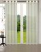 Uni -20332CN- Set van 2 transparante gordijnen, set van 2 gordijnen, voile gordijnen, met loodband, H x B 245 x 140 cm, crème