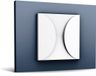 Orac Decor W107-box MODERN CIRCLE 3D Panneau mural Polyuréthane Blanc 33.3 x 33.3 x 2.9 cm