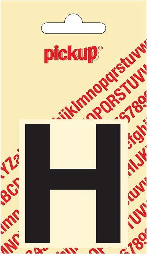 Pickup Plakletter Helvetica 60 mm - Zwart H