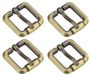 Bronze Metal Roller Clamp Set, 4 Pieces, 16mm