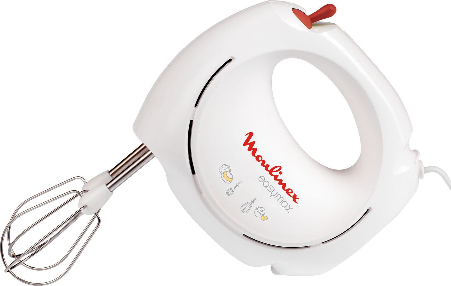 Moulinex ABM11A Handmixer - 200W - Wit/Rood