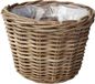 Merkloos Rotan Bloembak Grey - 25x18 cm