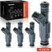 Opel/Vauxhall 4 Injecteurs - Injecteurs de carburant pour Opel/Vauxhall - Astra F/G, Vectra B, Zafira A - 1,4/1,6 litre essence - 2 broches - 73,2 mm - Avec joints d'étanchéité