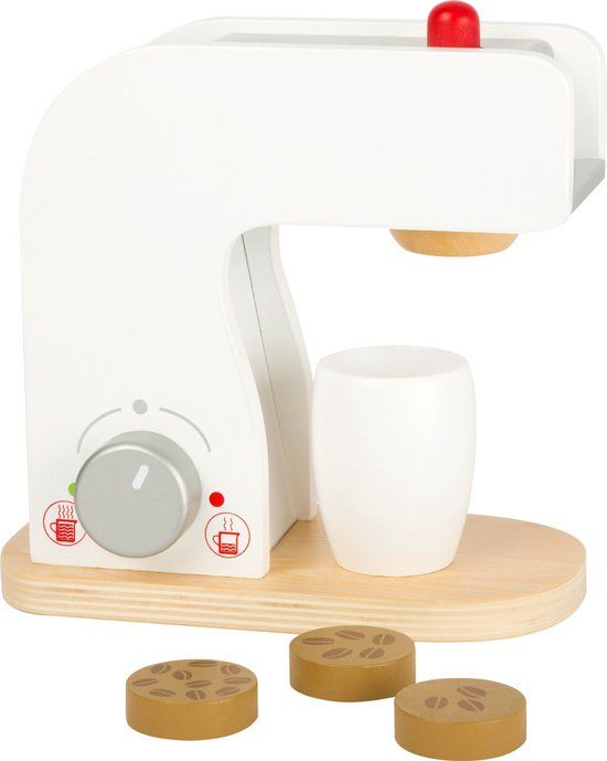 Small Foot Houten Koffie machine voor speelkeukens - Wit