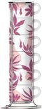 Bialetti Primavera Set of 6 Tasses à expresso sur support - Rose